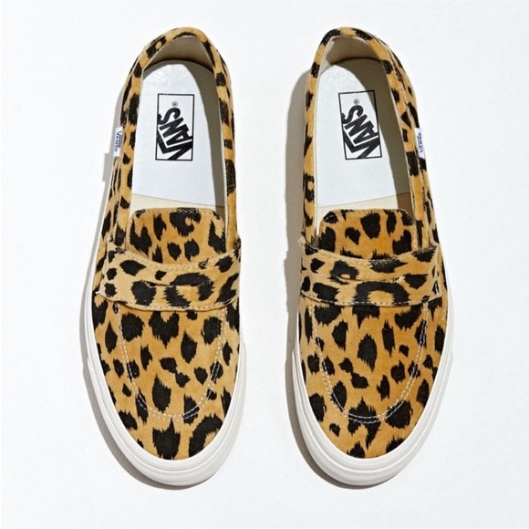 Vans DX Style 53 Anaheim Factory Velvet Leopard Lug Sole Loafers W 6.5 - Picture 2 of 9